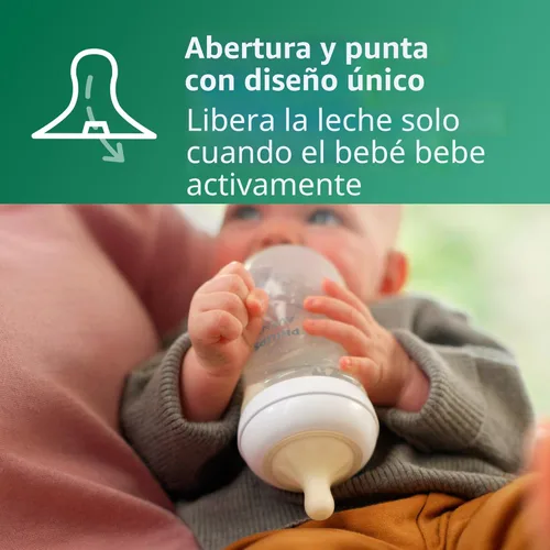 Miniatura 4 de Philips Avent SCY913/01 - Biberón de vidrio natural con pezón de respuesta natural (flujo medio, flujo 3), 8 onzas, SCY913/01