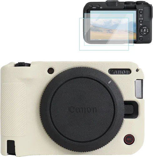 Miniatura 11 de Rieibi Funda de silicona para cámara Canon EOS R50 V, funda protectora suave para cámara Canon EOS R50V, accesorios con 2 protectores de pantalla