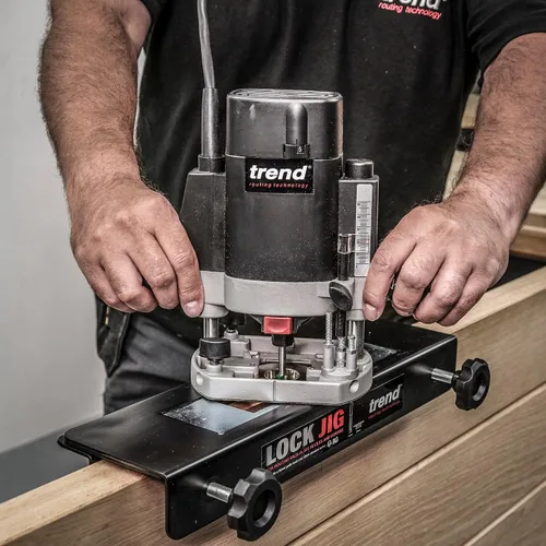 Miniatura 10 de Kit de plantilla de cerradura Trend para fresar rebaje de placa frontal y mortaja, LOCK/JIG