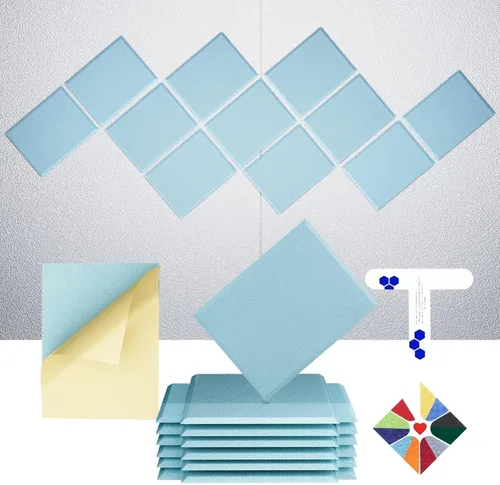 Miniatura 32 de Paneles acústicos autoadhesivos [390 lbs/yd³ de densidad ultra alta], panel de absorción de sonido de segunda generación, panel de sonido de nivel