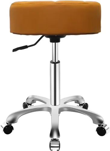 Miniatura 10 de Taburete ajustable con ruedas para el trabajo, médico, tatuaje, sala de belleza, silla hidráulica resistente con ruedas (negro)