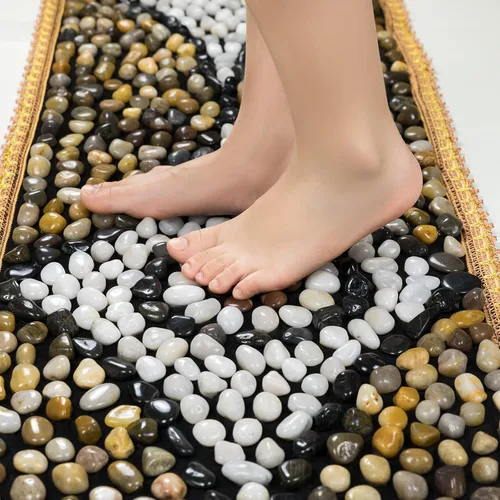 Miniatura 2 de Alfombrilla de masaje de guijarros, masajeadores de pies reflexología, almohadilla de masaje para aliviar el dolor de pies, regalos de relajación