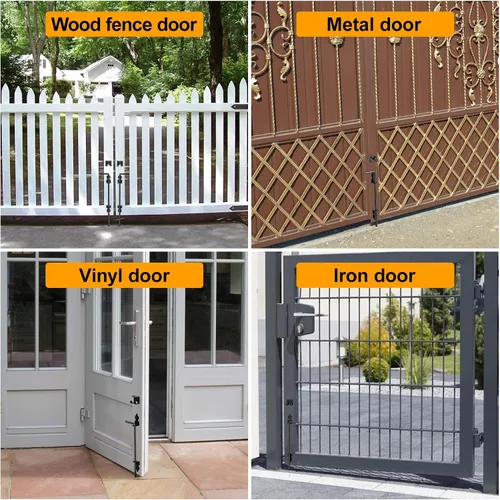 Miniatura 6 de FMhotu Pestillo de Caída de 36 Pulgadas para Puerta, Pestillo de Puerta Resistente para Cercas de Madera y Puertas de Metal, Herraje Tope de Suelo