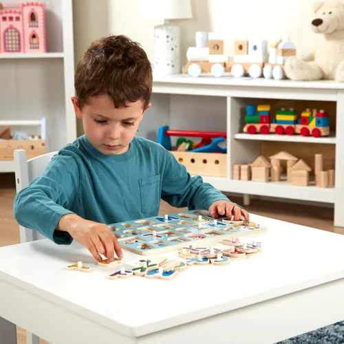 Miniatura 8 de Melissa & Doug Disney Classics - Rompecabezas de madera con diseño del alfabeto (26 piezas)