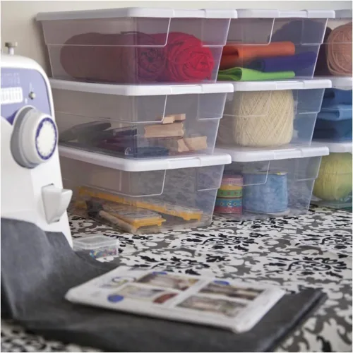 Miniatura 5 de STERILITE Caja de almacenamiento de 6 cuartos de galón - Transparente (4)