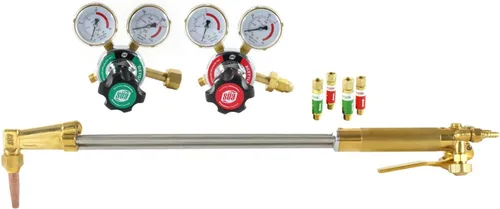 Miniatura 11 de SÜA Antorcha de corte recto resistente de 25 pulgadas con cabezal de 90° + reguladores + punta + pararrayos + manguera de 25 pies - compatible