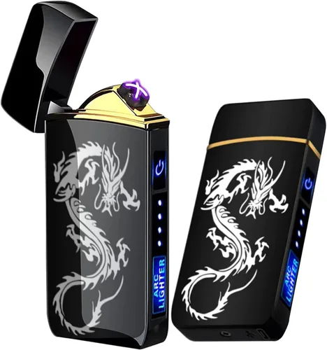 Miniatura 12 de T3-Tiger - Encendedor de arco inteligente, recargable por USB, resistente al viento, sin llama, encendedor de plasma ligero para fuego, barbacoas
