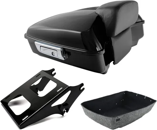 Miniatura 12 de TCT-MOTORPARTS Respaldo Negro Razor de 5.5" para Montaje en Maletero Compatible con Harley Trunk Road Street Glide King Glide 2014-2025 Tronco