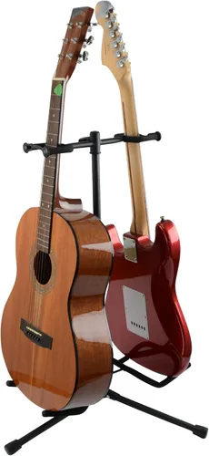 Miniatura 7 de Gator Frameworks Soporte de guitarra doble ajustable; Sostiene dos guitarras eléctricas o acústicas (GFW-GTR-2000), negro