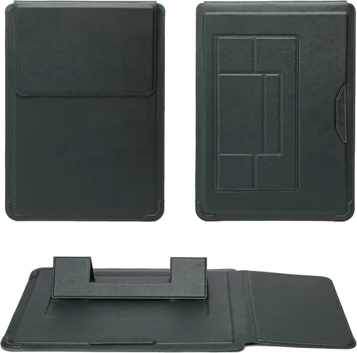 Miniatura 2 de Funda para portátil con soporte y alfombrilla para ratón 13-14 pulgadas Funda para portátil Funda para Chromebook Cubierta protectora de cuero