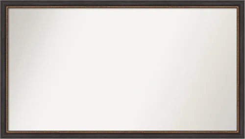 Miniatura 150 de Amanti Art Espejo de baño negro para sobre el fregadero, 23 x 23 pulgadas, espejo cuadrado negro Ashton, marco de madera tradicional mediano, se