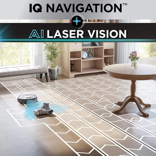 Miniatura 2 de Shark Aspiradora robot AI, mapeo inteligente, programación, recogida de pelo de mascotas, navegación lógica, negro/plata (RV2001), alfombra