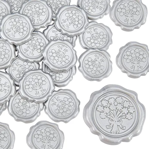 Miniatura 20 de CRASPIRE Calcomanías adhesivas para sellar cera, 25 unidades, estrellas de luna, sellos de cera autoadhesivos, calcomanías decorativas