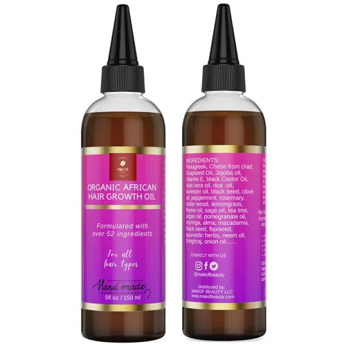 Miniatura 2 de Aceite de crecimiento del cabello Chebe, estimulador 52 en 1 para el cuero cabelludo para un crecimiento rápido y extremo en puntos calvos, bordes.
