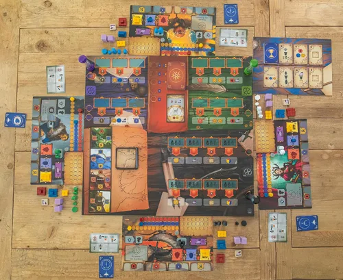 Miniatura 3 de Stonemaier Games: Péndulo por Travis P Jones Un juego de mesa de estrategia de colocación de trabajadores, optimización del tiempo El tiempo es