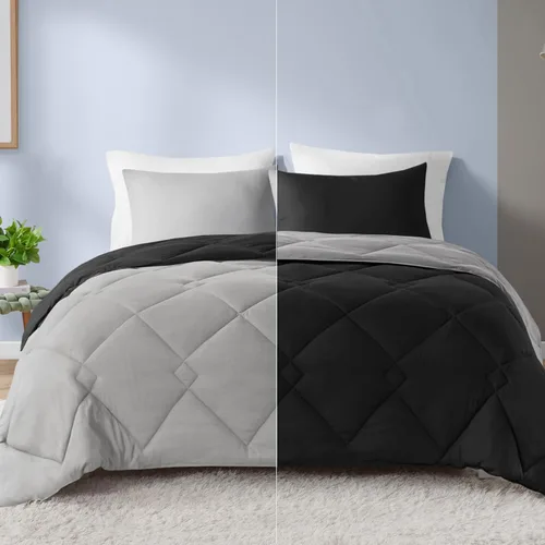 Miniatura 36 de Comfort Spaces Vixie Juego de Edredón Reversible - Cubierta Acolchada Geométrica Casual de Moda, Ropa de Cama Acogedora Alternativa de Plumón