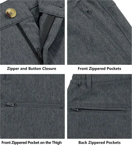 Miniatura 4 de Little Donkey Andy Pantalones de senderismo cargo de peso medio para mujer, UPF 50+, pantalones casuales de viaje con bolsillos XS-XXL