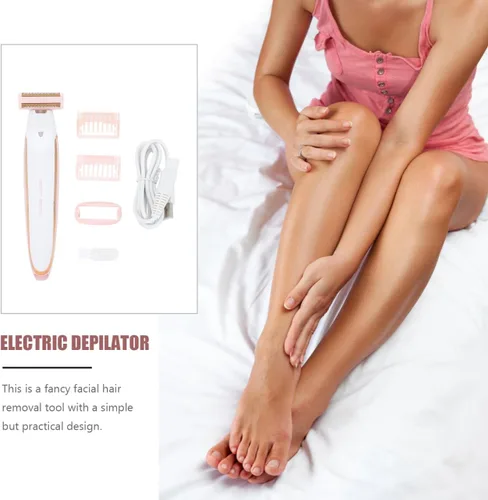 Miniatura 7 de FOMIYES 1 Unidades Dispositivo de Eliminación para Mujeres Portátil Depilador Cuerpo Dehairing Herramienta para Piernas Brazos Axilas Bikini Línea