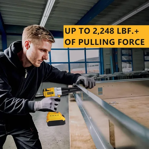 Miniatura 7 de Pistola de Remaches Inalámbrica para Batería Dewalt 20V Max (Sin Batería), Pistola de Remaches Automática Eléctrica sin Escobillas, Motor sin