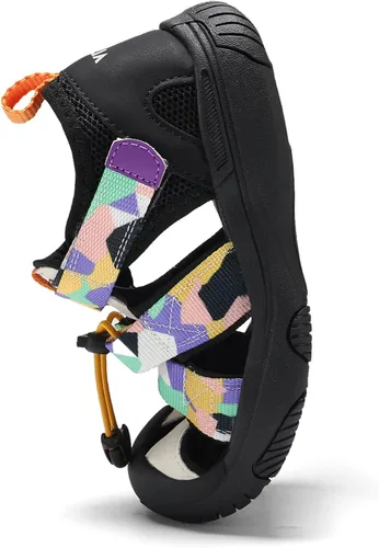 Miniatura 9 de JMFCHI Sandalias deportivas de verano para niños y niñas, sandalias de punta cerrada para exteriores, zapatos atléticos para agua, sandalias