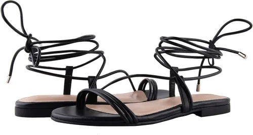 Miniatura 7 de The Drop Sandalias planas Samantha con cordones para mujer