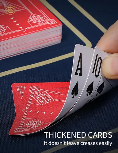 Miniatura 3 de ARTGAME Cartas de juego 100% de plástico, tarjeta de póquer de 2 barajas, índice jumbo, impermeable y lavable, tamaño de póquer, tarjetas de póquer