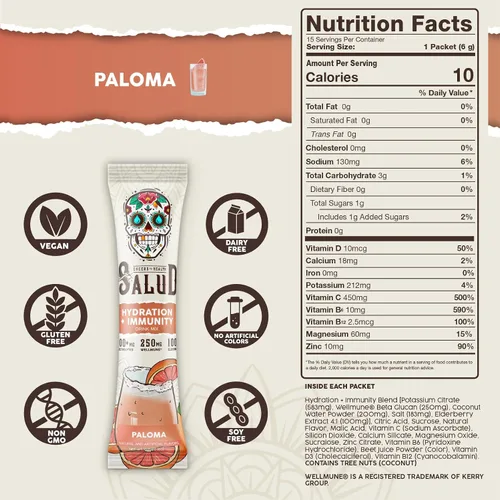 Miniatura 3 de Salud - Paquete de 2 Hidratación 2 en 1 + inmunidad (Paloma) e hidratación + inmunidad (lima de pepino) – 15 porciones cada una, mezcla de bebida