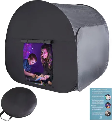 Miniatura 8 de Tienda de Juego Sensorial Escondite Tranquilo para Niños Den Sensorial Desmontable Oscurecimiento Tienda para Interiores Fácil