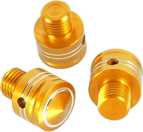 Miniatura 12 de Tornillos para espejo de motocicleta M10x1.25 de aluminio, 3 piezas en 1, juego universal para scooter, Street Bike Motocross, Cafe Racer (negro)