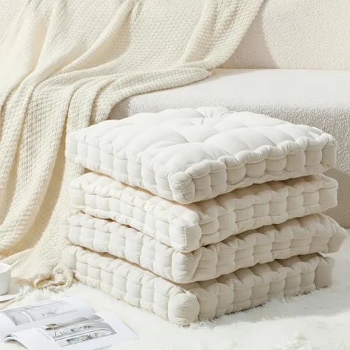 Miniatura 3 de Almohadas de suelo Jerify 22 x 22 Pulgadas redondas cuadradas grandes almohada de meditación para el suelo del aula para adultos meditación picnic
