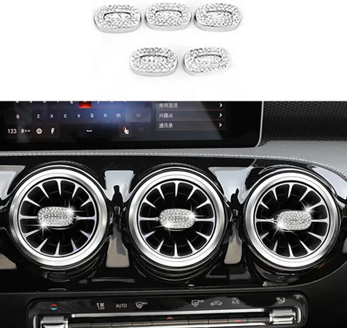 Miniatura 12 de Accesorios brillantes para Mercedes Benz 2019-2024 Clase A B CLA GLA GLB apliques de diamantes de imitación