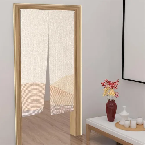 Leowefowa Cortina tradicional japonesa Noren para tratamiento de ventana, tapiz de poliéster para cortinas divisoras de habitación, cocina,