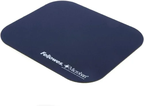Fellowes Alfombrilla de ratón con base de goma antideslizante, con protección antibacteriana, adecuada para ratones ópticos y láser, 7.835 x 9.134 x