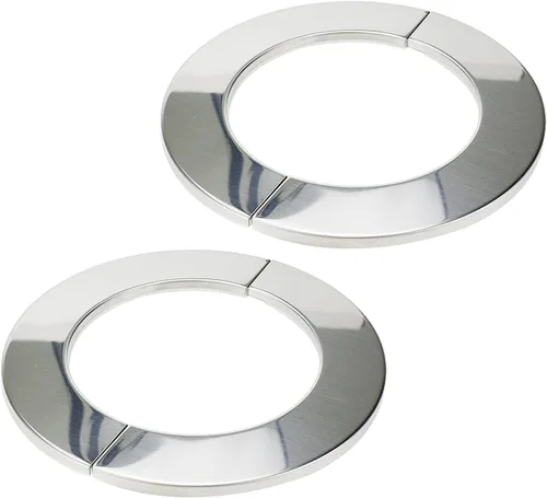 Miniatura 15 de Brida dividida de pared, placa de escudo redonda de acero inoxidable para tubo de 2"/51mm de diámetro, paquete de 4