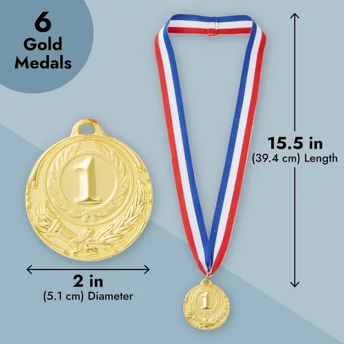 Miniatura 3 de Juvale 1st Place Winner Gold Medals for All Ages, Participation Awards