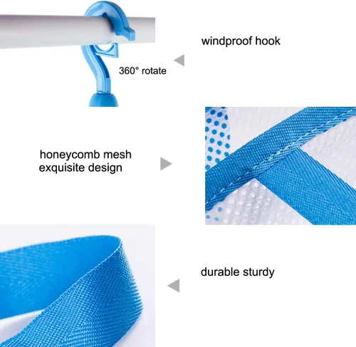 Miniatura 3 de Fashion & Lifestyle Secador colgante de suéter de gran tamaño, estante de secado plegable de 3 niveles, colgador de ropa de malla plana para secar