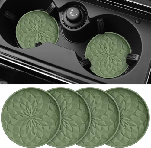 Miniatura 16 de ME.FAN Posavasos de automóvil para portavasos [4 unidades] – Alfombrillas de silicona para tazas de 2.75 pulgadas para automóvil – Accesorios