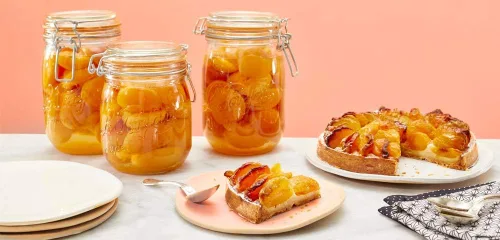 Miniatura 9 de Le Parfait Super Jars Tarros de vidrio para conservas estilo francés, de boca ancha, con cuerpo redondeado, tapas de vidrio y sellos de hule 24oz