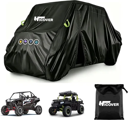 Funda Oxford UTV 600D resistente, protección para todo tipo de clima, con rejillas de ventilación y tiras reflectantes para Polaris Ranger 570 500,