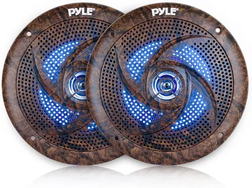 Pyle Altavoces marinos de 6.5 pulgadas – 2 vías IP44 impermeable y resistente a la intemperie, sistema de sonido estéreo de audio para exteriores