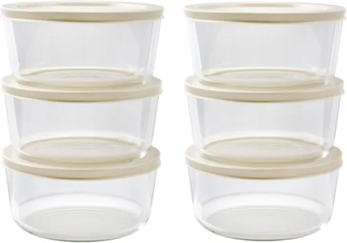 Miniatura 62 de Juego de 8 recipientes de vidrio para almacenamiento de alimentos (4 recipientes + 4 tapas sin BPA), 6.5 tazas, a prueba de fugas, aptos