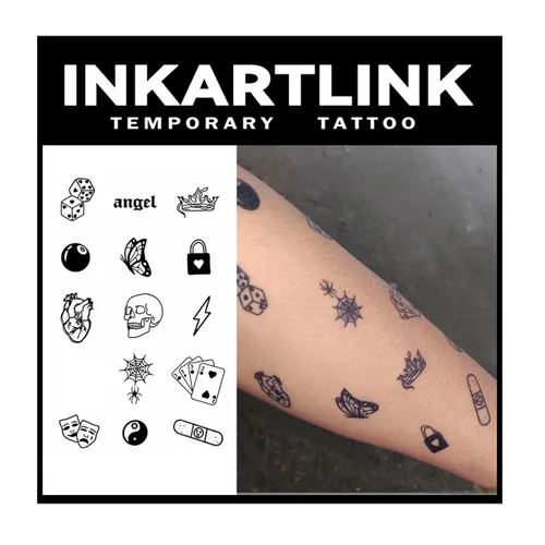 Miniatura 10 de INKARTLINK Tattoo Tech, 2 hojas de tatuaje semipermanente mediano, tatuajes temporales de diseño artístico para adultos, dura 1-2 semanas, Barco