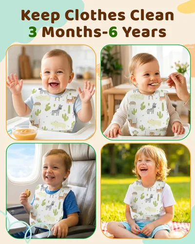 Miniatura 8 de Lictin Disposable Baby Bibs, Individually Packaged, Hygienic and Convenient for Toddler, Baby Travel Essentials, 20/50pcs