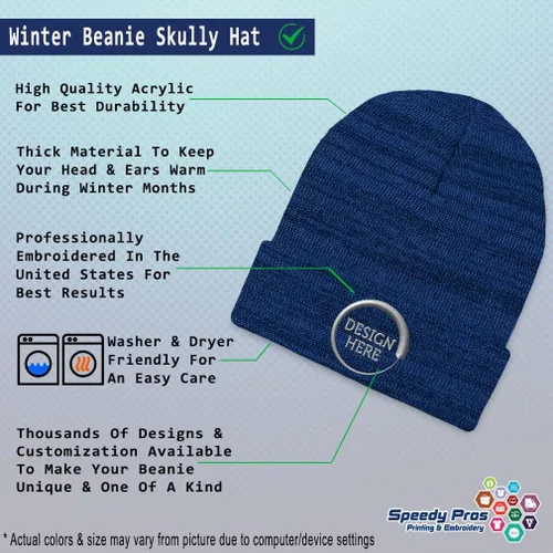 Miniatura 15 de Gorro de invierno para hombres y mujeres, gorro de acrílico con texto personalizado personalizado