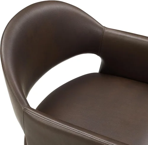 Miniatura 9 de Modway Talia - Sillón de comedor de cuero vegano en color espresso
