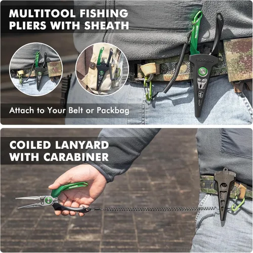 Miniatura 7 de TRUSCEND Alicates de Pesca Bloqueables Prácticos con Mango Ergonómico Innovador, Herramienta de Pesca Resistente a la Corrosión de Agua Salada