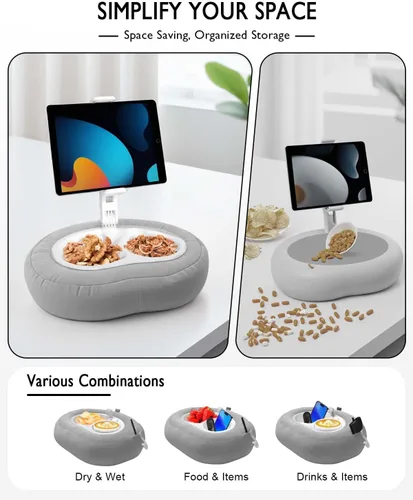 Miniatura 3 de Soporte de almohada para tableta, compatible con Kindle de 4.7 a 12.9 pulgadas, iPad, teléfono/tableta, Google, soporte giratorio de 360° para cama
