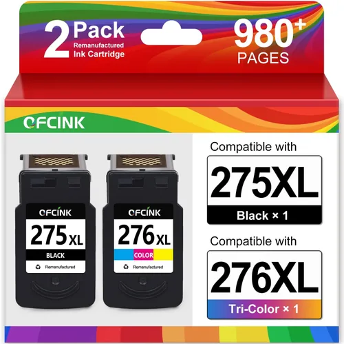 PG-275XL CL-276XL Compatible para Canon 275 y 276 Cartuchos de Tinta PG-275 CL-276 275XL 276XL para Canon Ink 275 276 para Impresora Canon PIXMA