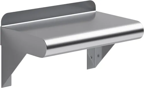 Miniatura 9 de AmGood Estante de pared de acero inoxidable de 24 pulgadas de largo x 8 pulgadas de profundidad Certificado NSF Estantería de metal