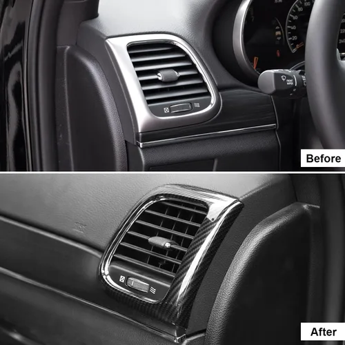 Miniatura 2 de CheroCar Para Jeep Grand Cherokee Consola central Aire acondicionado Ventilación Accesorios interiores para Jeep Grand Cherokee 2011-2020